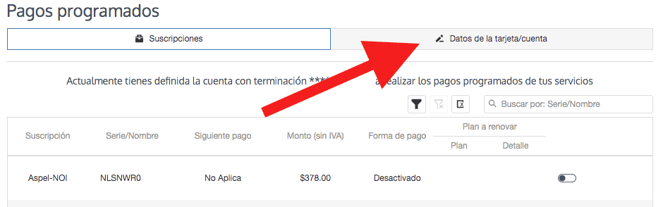 Configurar cargo automático de Suscripción Aspel - Pruebas